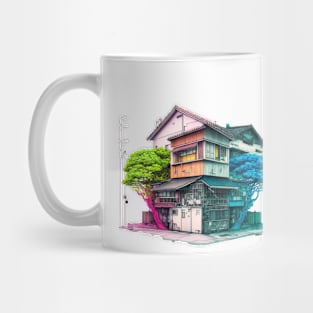 The houses of Ōsaka Mug